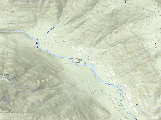 USGS topographic map of Three Creek