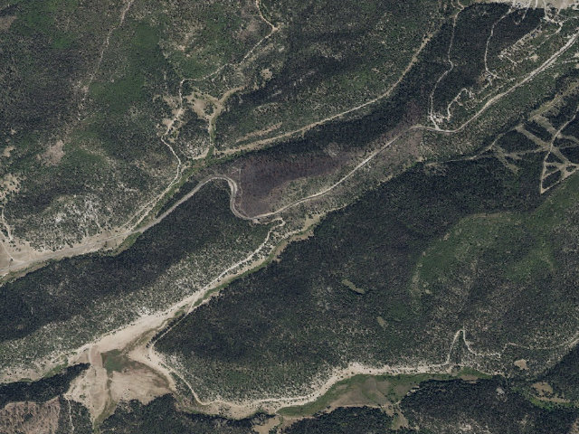 Aerial image of Three Creeks Trailhead