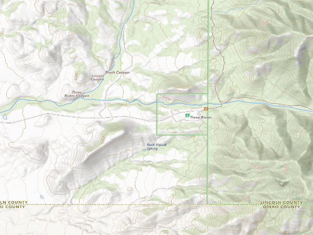 USGS topographic map of Three Rivers