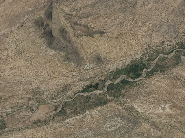 Aerial image of Three Rivers Petroglyph Site