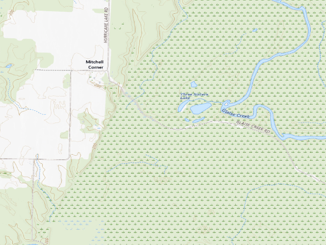 USGS topographic map of Three Sister's Lake West Camping Area