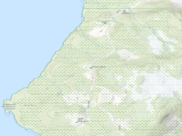 USGS topographic map of Three Sisters
