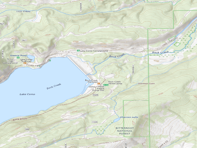 USGS topographic map of Three Sisters Group Site