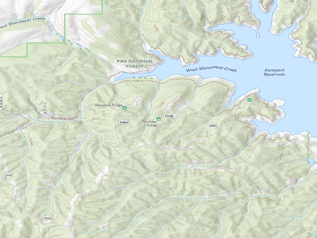 USGS topographic map of Thunder Ridge