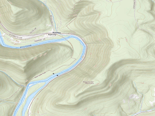 USGS topographic map of Tiadaghton State Forest primitive campsite BF 003 (Bonnell Flats)