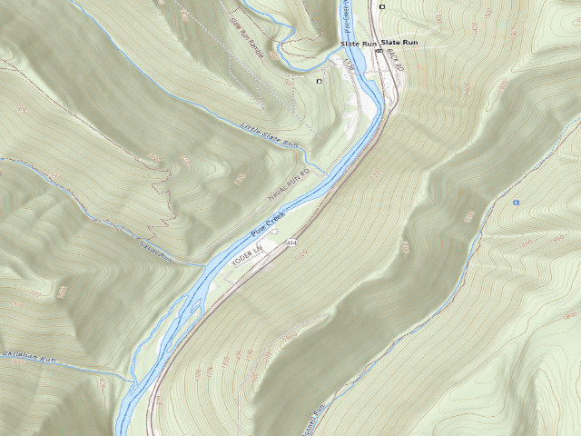 USGS topographic map of Tiadaghton State Forest primitive campsite TF 010 (Tomb Flats)