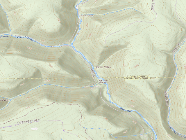 USGS topographic map of Tiadaghton State Forest roadside campsite 7M 006