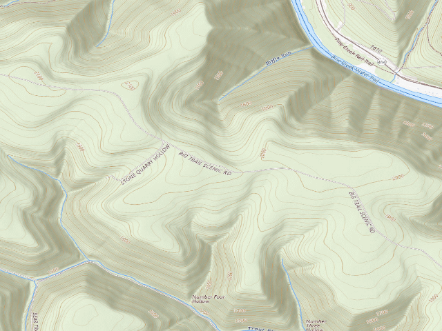 USGS topographic map of Tiadaghton State Forest roadside campsite BT 001