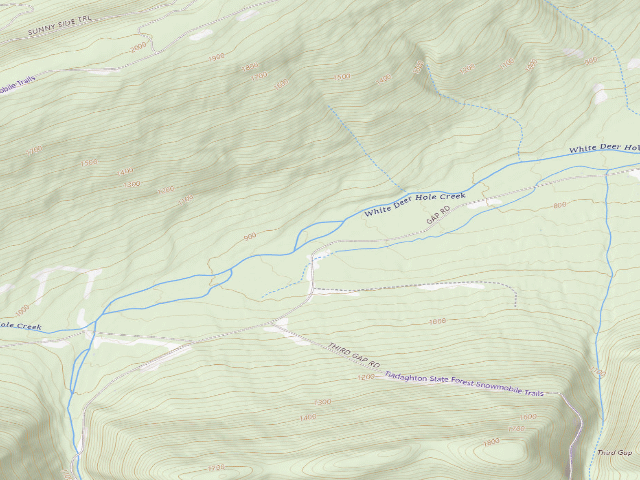 USGS topographic map of Tiadaghton State Forest roadside campsite CCC 004