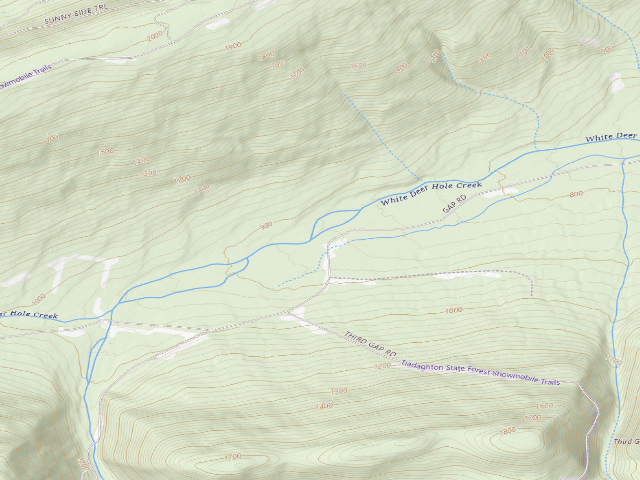 USGS topographic map of Tiadaghton State Forest roadside campsite CCC 001