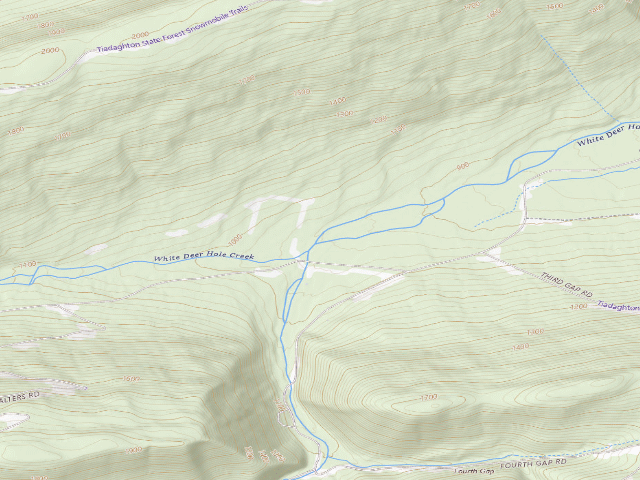 USGS topographic map of Tiadaghton State Forest roadside campsite CO 001
