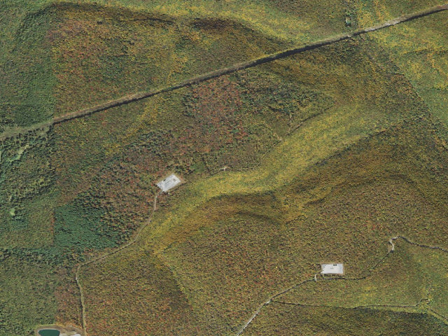 Aerial image of Tiadaghton State Forest roadside campsite HR 001