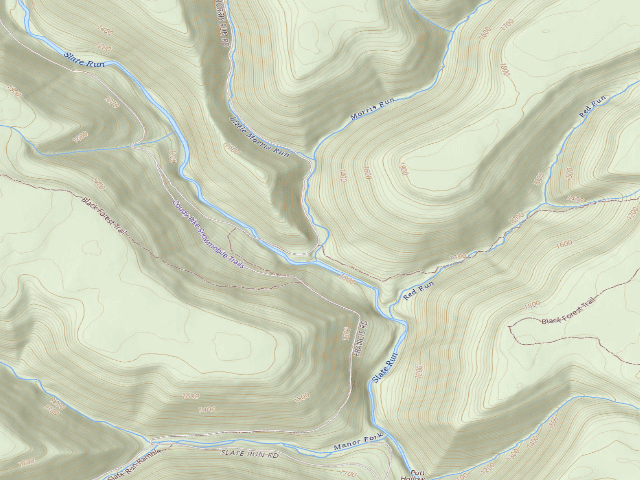 USGS topographic map of Tiadaghton State Forest roadside campsite LM 003