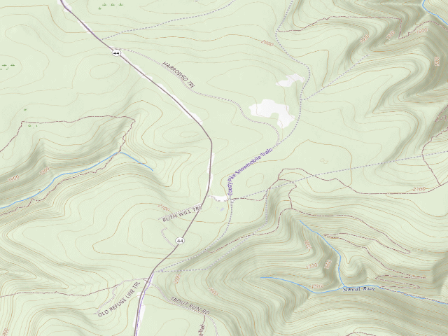 USGS topographic map of Tiadaghton State Forest roadside campsite MF 001