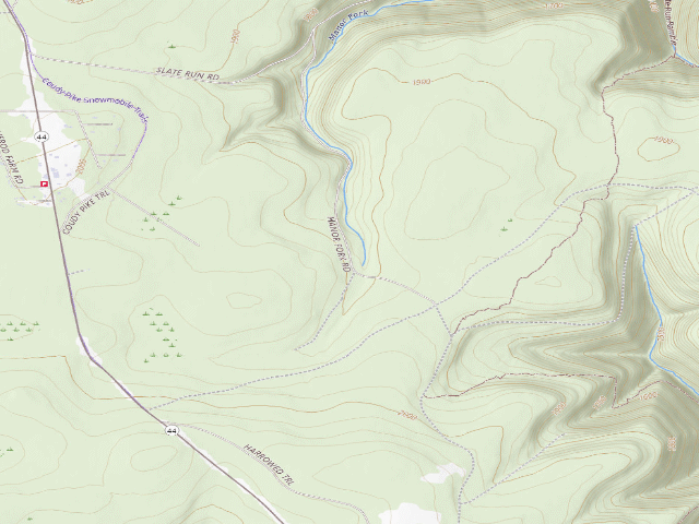 USGS topographic map of Tiadaghton State Forest roadside campsite MF 002