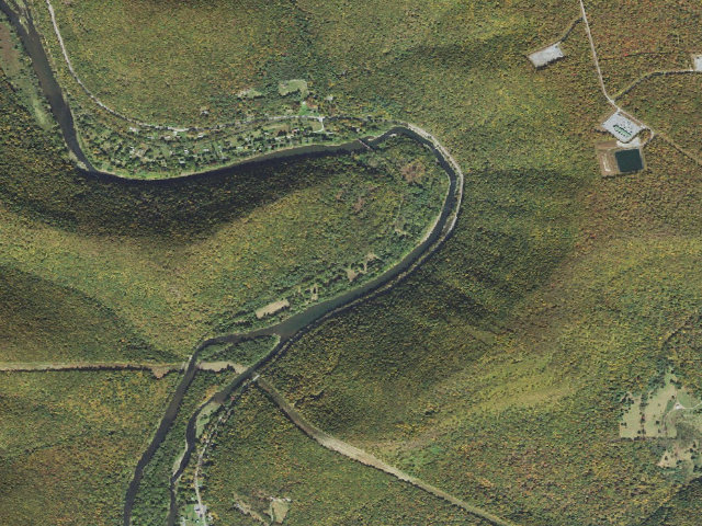 Aerial image of Tiadaghton State Forest trail shelter BF 006