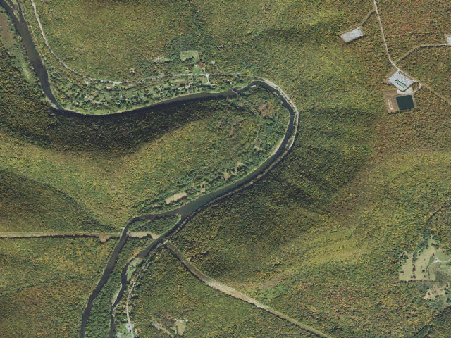 Aerial image of Tiadaghton State Forest trail shelter BF 007