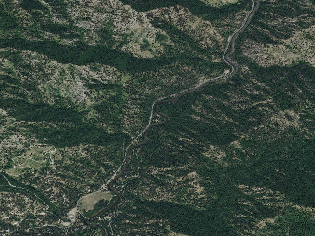 Aerial image of Tie Creek Campground