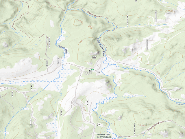 USGS topographic map of Tie Flume