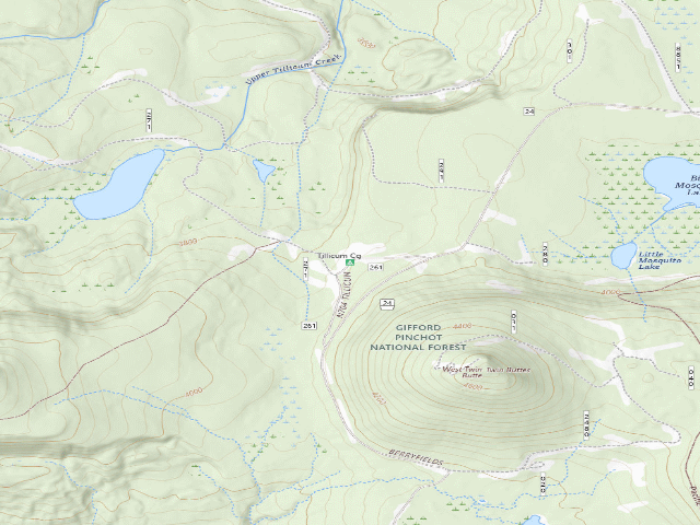 USGS topographic map of Tillicum Cg