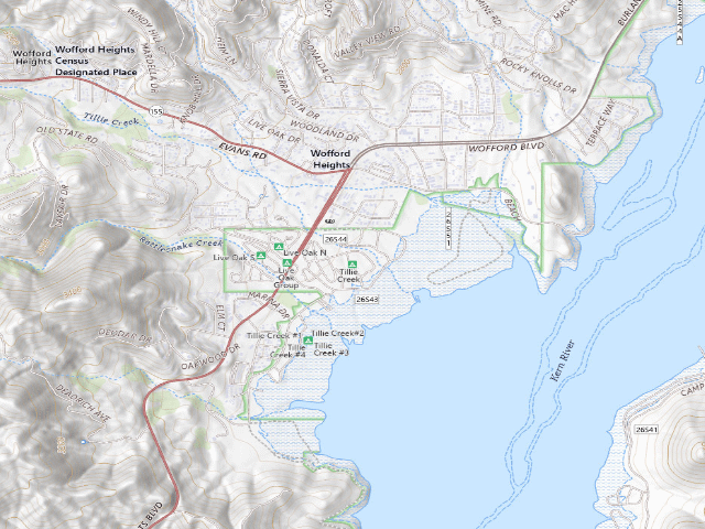 USGS topographic map of Tillie Creek