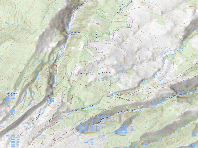 USGS topographic map of Tilly Jane