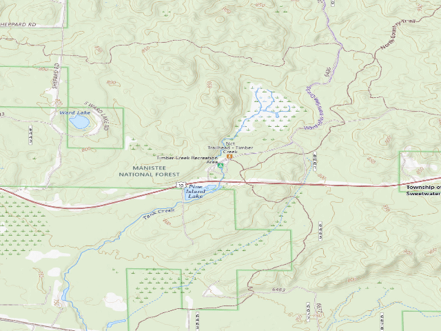 USGS topographic map of Timber Creek Campground