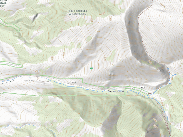 USGS topographic map of Timber Creek Campground