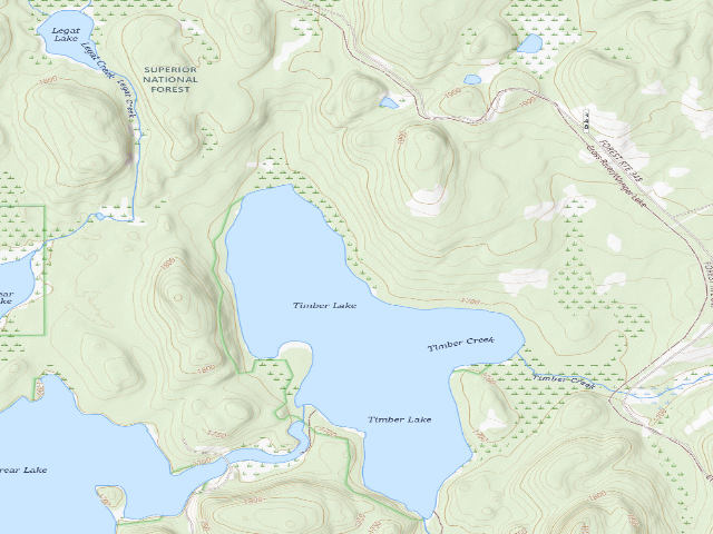 USGS topographic map of Timber Lake Site 1
