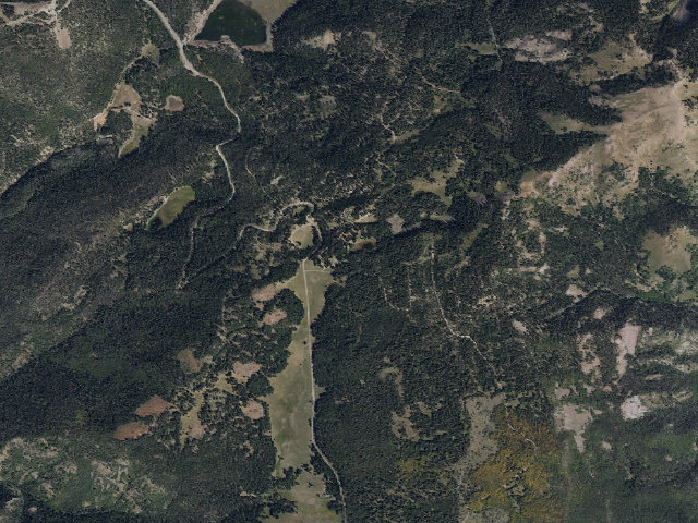 Aerial image of Timid Springs Trailhead