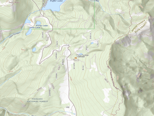 USGS topographic map of Timid Springs Trailhead