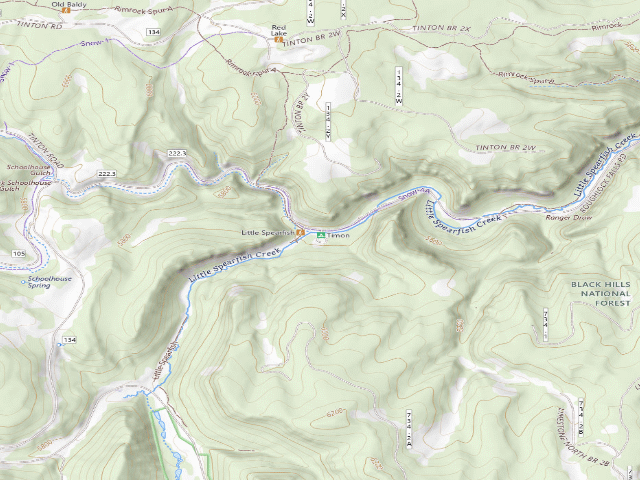 USGS topographic map of Timon Campground
