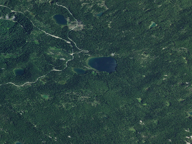 Aerial image of Timpanogas Lake Campground
