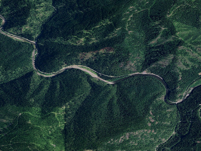 Aerial image of Tin Can Flat Campground