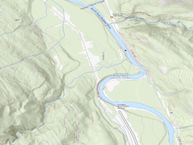 USGS topographic map of Tin Creek