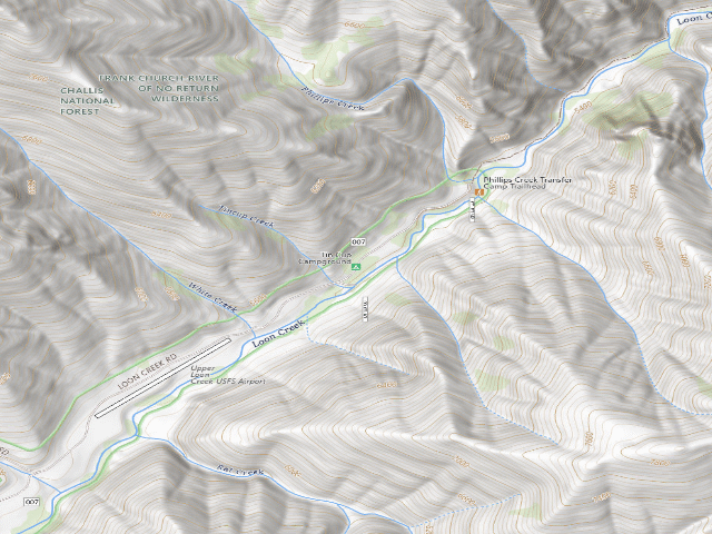 USGS topographic map of Tin Cup Campground