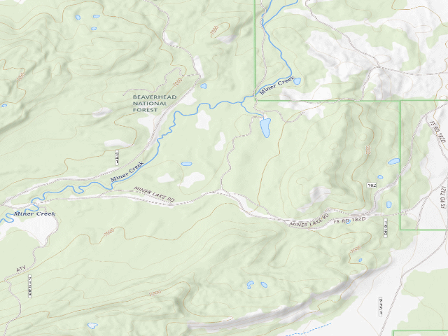 USGS topographic map of Tiny Red Standing