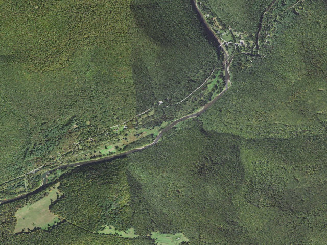 Aerial image of Tioga State Forest roadside campsite Hoffman 001