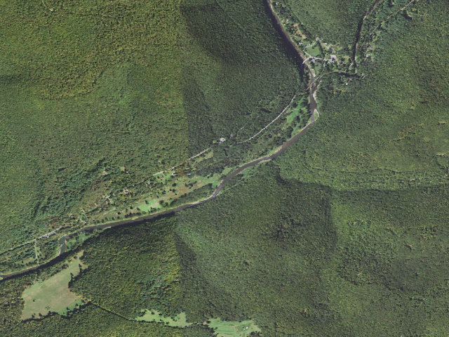 Aerial image of Tioga State Forest roadside campsite Hoffman 002