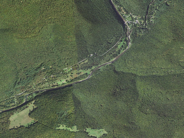 Aerial image of Tioga State Forest roadside campsite Hoffman 007
