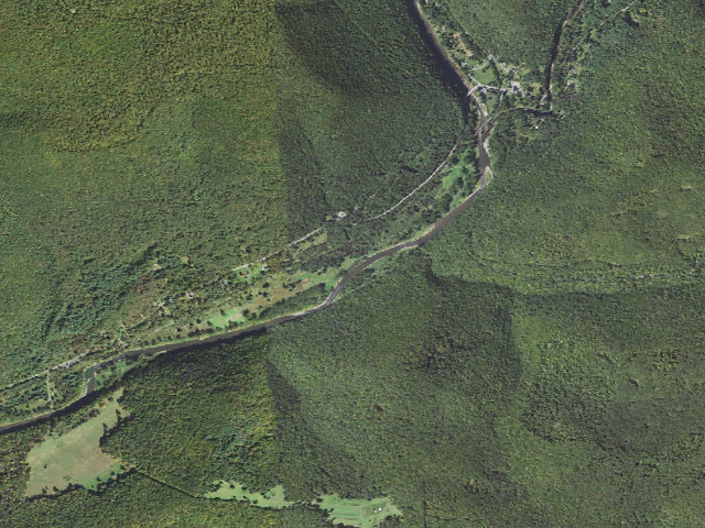 Aerial image of Tioga State Forest roadside campsite Hoffman 009