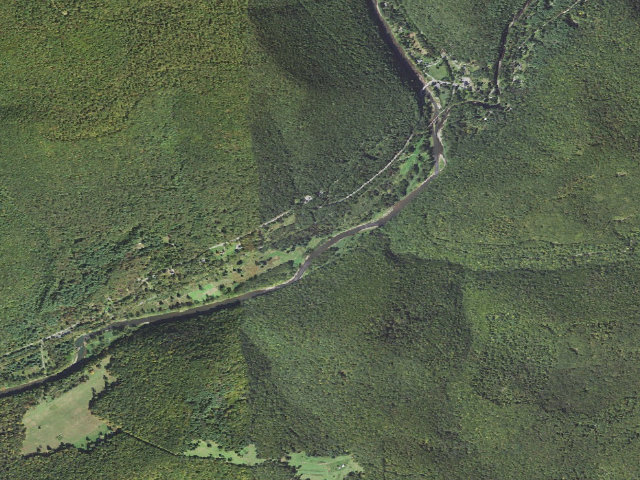 Aerial image of Tioga State Forest roadside campsite Hoffman 010