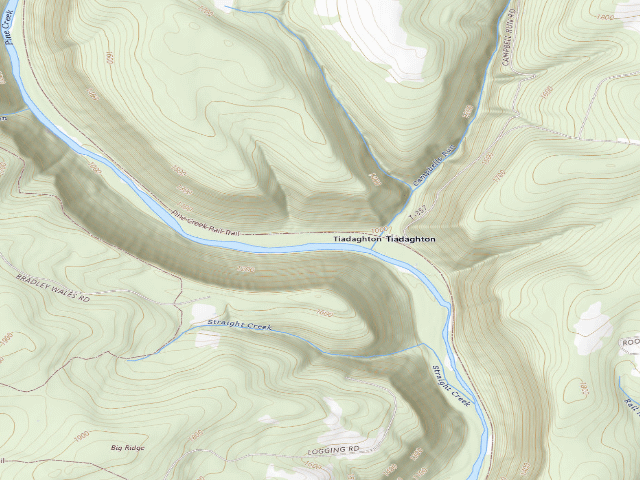 USGS topographic map of Tioga State Forest roadside campsite Tiadaghton 009