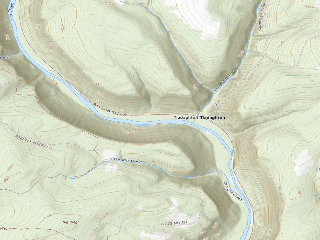 USGS topographic map of Tioga State Forest roadside campsite Tiadaghton 004