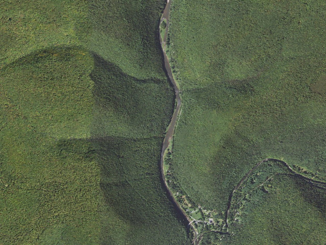 Aerial image of Tioga State Forest water-trail campsite Bohen Trail Jerry Run