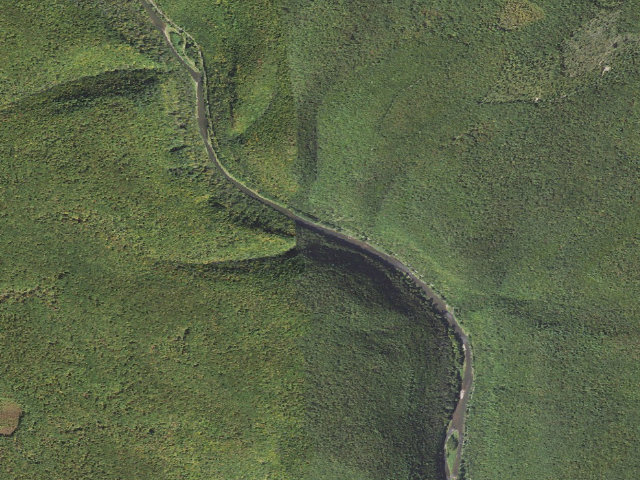 Aerial image of Tioga State Forest water-trail campsite Dillon Hollow