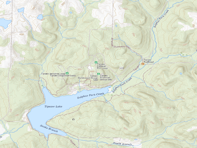 USGS topographic map of Tipsaw Primrose Group Site