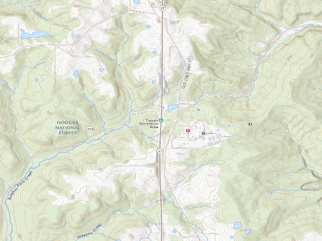 USGS topographic map of Tipsaw Recreation Area
