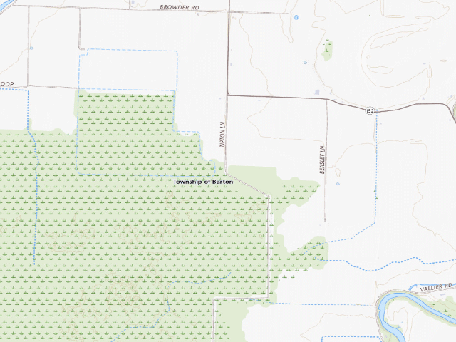 USGS topographic map of Tipton Access Camping Area