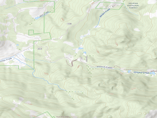 USGS topographic map of Tizer/Montgomery Park Gfa - Four-Way Jct Cua